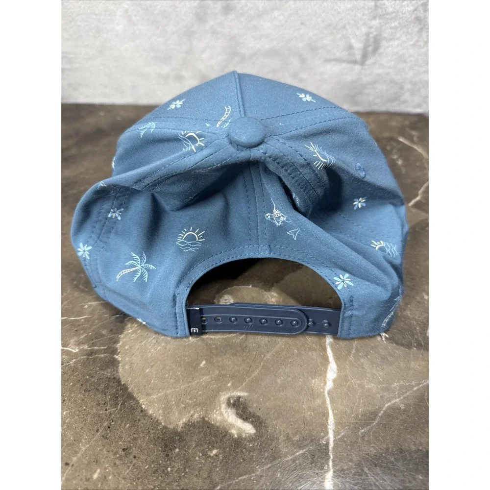 TravisMathew Cove Dive Hat Mens OS Dark Teal Tropical Print Snapback 1MAB398